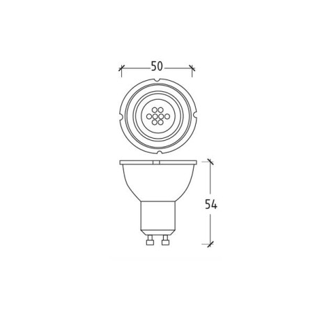 LAMPADA LED GU10 7W 4000K 500720C