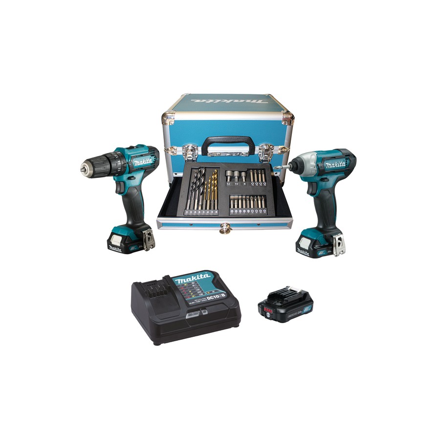 TRAPANO BATT.MAKITA CLX228SAX2 HP333D+TD110+23ACC