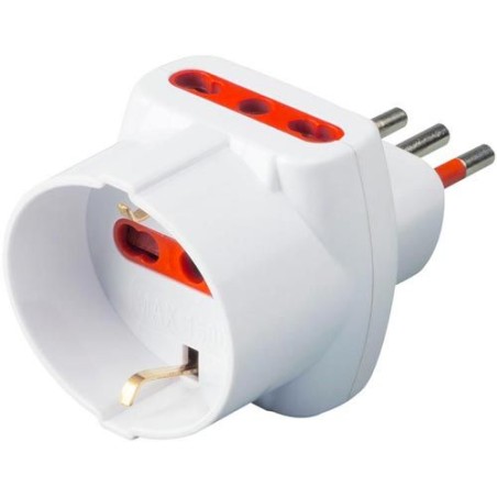 ADATTATORE TRIPLO SPINA 2P+T10A PRESA BIP16A+SCH RS78045T
