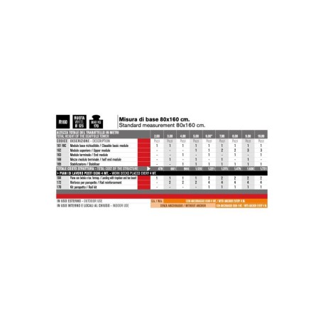 MODULO BASE 161RIC P/RAPIDO 160 (+4TRAV+KIT+R)