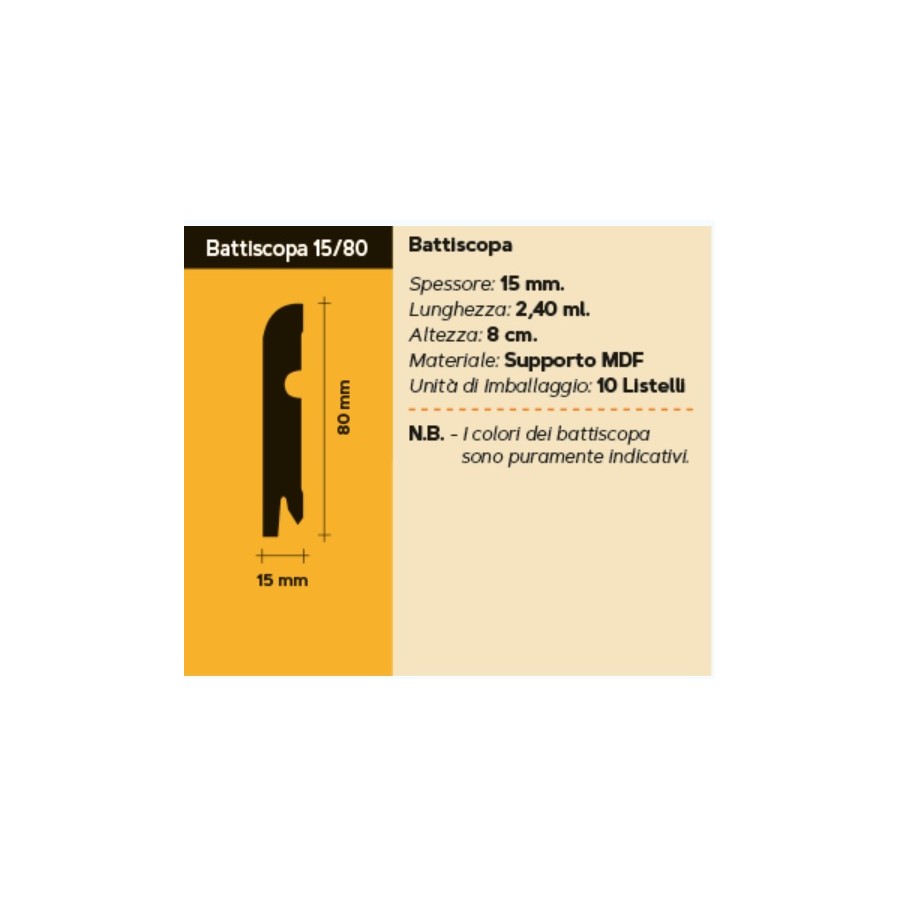 BATTISCOPA MDF MM.15*80 MT.2,4 P050140