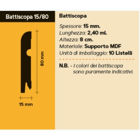 BATTISCOPA MDF MM.15*80 MT.2,4 P050140