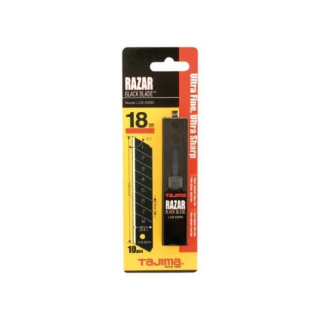 TAJIMA CONFEZIONE 10 LAME MM.18 RAZAR BLACK LCB50RB