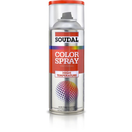 SOUDAL SPRAY NERO OPACO ALTA T. 800°  ML.400 155560