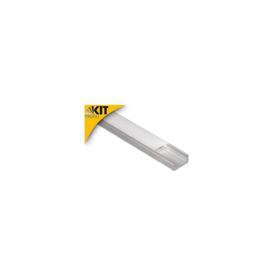 KIT PROFILO LED ALLUMINIO+COVER MM.8 MT.2 400929