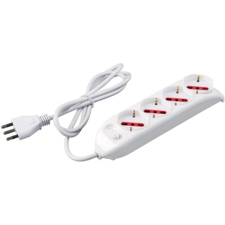 MULTIPRESA DA 4 BIP+SCH 1,5 C/INT E317 RS94060