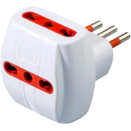 ADATTATORE TRIPLO SPINA 2P+T10A PRESA BIP16A RS78041T