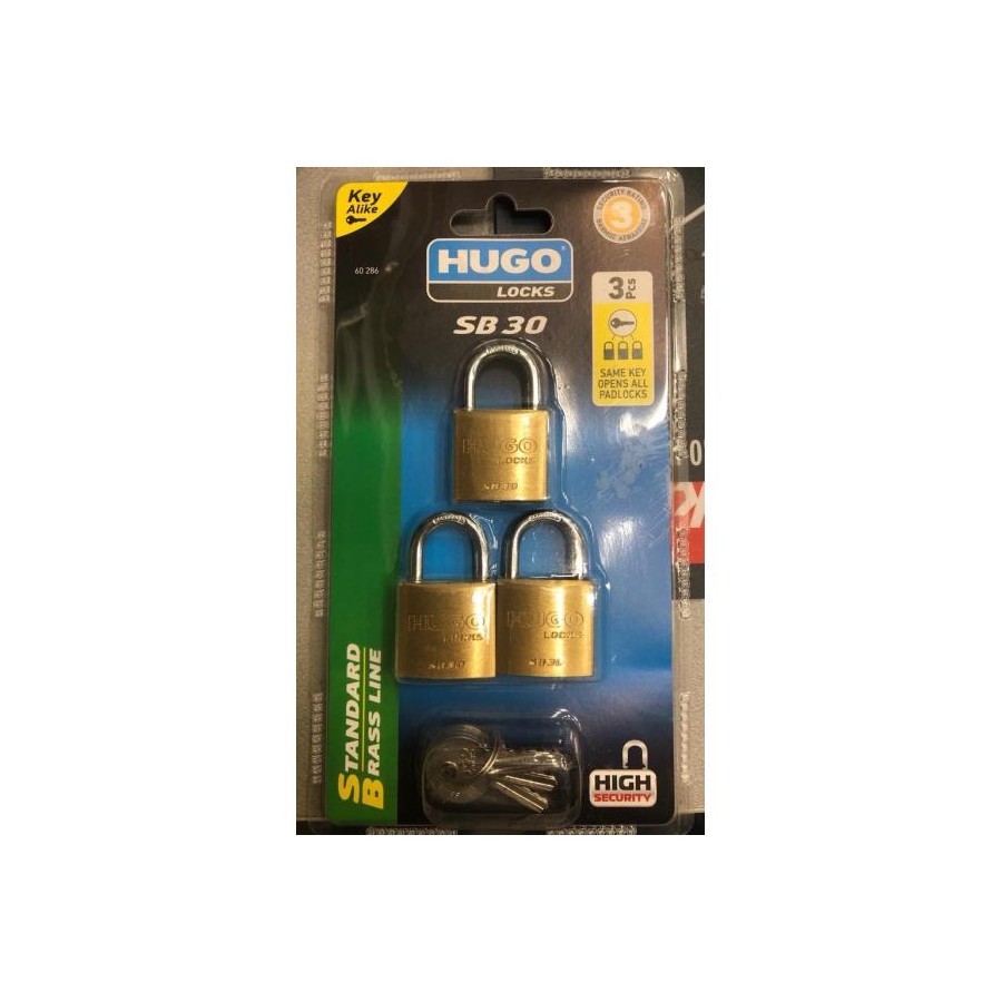 HUGO LUCCHETTO MM.30 IN KA 3PZ 5CHIAVI 60286