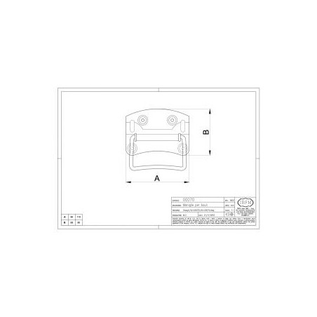 MANIGLIA PER BAULI ART.70 ACC.ZN MM. 90