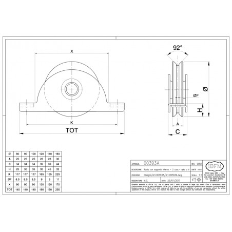 RUOTA D.140 V ACC.ZN 2 CUSC+SUPP 393/A